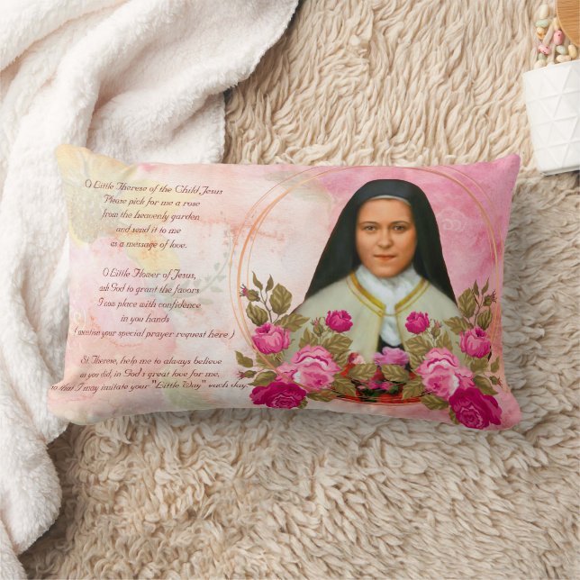 St. Therese het Little Flower Sierkussen Kussen (Deken)