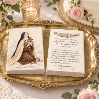 St. Therese Huwelijksgebedkaart, Kleine Bloem Visitekaartje