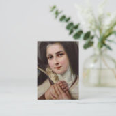 St. Therese Jesus Crucifix Novena Heilige Kaart Visitekaartje (Staand voorkant)
