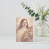 St. Therese Jesus Crucifix Novena Holy Card Visitekaartje (Staand voorkant)