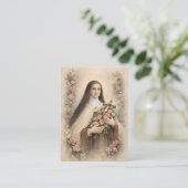 St. Therese Jesus Crucifix Novena Holy Card Visitekaartje (Staand voorkant)