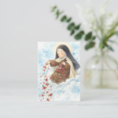St. Therese Jesus Crucifix Novena Holy Card Visitekaartje (Staand voorkant)