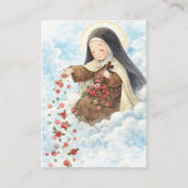 St. Therese Jesus Crucifix Novena Holy Card Visitekaartje (Voorkant)