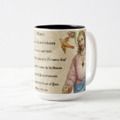 St. Therese Jesus Prayer  katholieke collage Tweekleurige Koffiemok (Voorkant rechts)