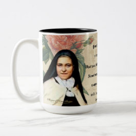 St. Therese Jesus Prayer  katholieke collage Tweekleurige Koffiemok