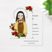 St. Therese Jesus Spiritual Bouquet Prayer Roses Visitekaartje (Bureau)