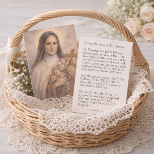 St. Therese Jezus Gekruisigde Novena Heilige Kaart Visitekaartje