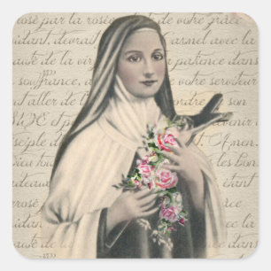 St. Therese Karmelietennon Vierkante Sticker