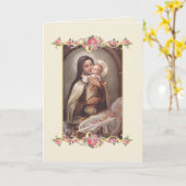St. Therese katholieke Carmelite Nun Card Kaart (Gele Bloem)