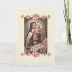 St. Therese katholieke Carmelite Nun Card Kaart