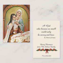St. Therese Katholieke Kerst Heilige Kaart Prayer Visitekaartje