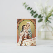 St. Therese Katholieke Kerst Heilige Kaart Prayer Visitekaartje (Staand voorkant)
