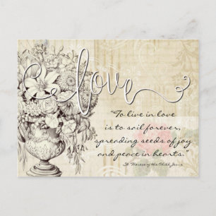 St. Therese katholieke non-religieuze prijsvraag Briefkaart