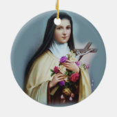 St. Therese kerstversiering Keramisch Ornament (Achterkant)