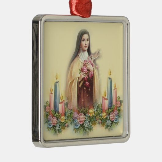 St. Therese kerstversiering Metalen Ornament (Rechts)
