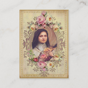 St. Therese Klein Bloem  Novene Gebedsprentje Visitekaartje