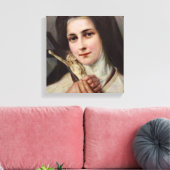  St.Therese Kleine Bloemkruisbeeld Canvas Afdruk (Insitu (Woonkamer))