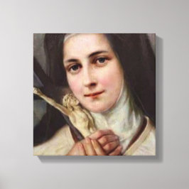 St.Therese Kleine Bloemkruisbeeld Canvas Afdruk