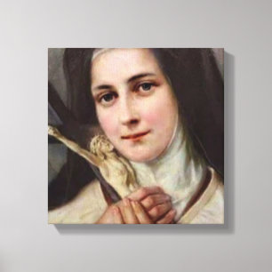  St.Therese Kleine Bloemkruisbeeld Canvas Afdruk