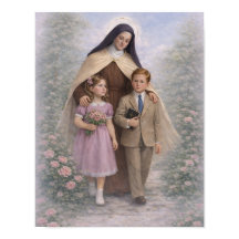 St. Therese leidt kinderen Rozen Katholiek