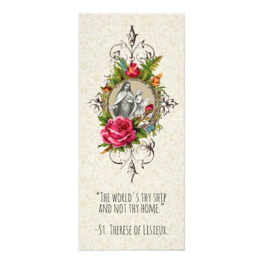 St. Therese Lisieux katholieke Funeral Prayer Kaar Reclamekaart (Voorkant)