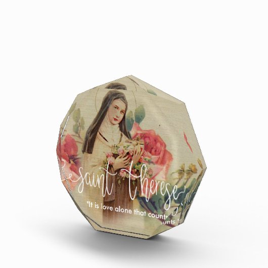 St. Therese Little Flower | Bekleding witscript Fotoblokken (Rechts)
