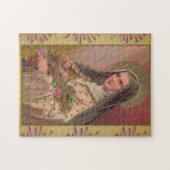 St. Therese Little Flower Crucifix Rozen Border Legpuzzel (Horizontaal)