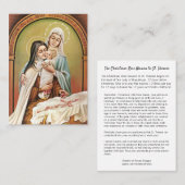 St. Therese Little Flower kerstRoos Novena Visitekaartje (Voorkant / Achterkant)