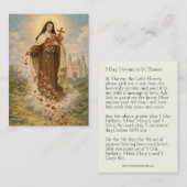 St. Therese Little Flower Novena Holy Card Visitekaartje (Voorkant / Achterkant)