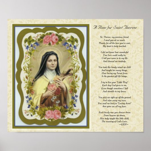  St. Therese Little Flower Poem Poster (Voorkant)