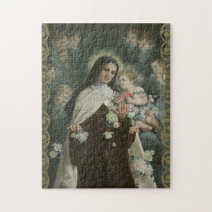 St. Therese Little Flower Rozen Angels Cherubs Legpuzzel