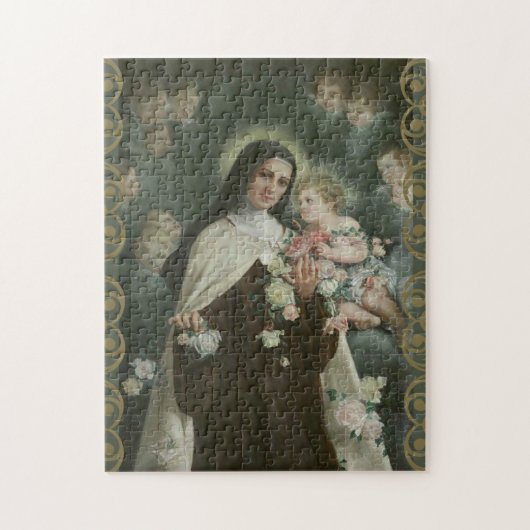 St. Therese Little Flower Rozen Angels Cherubs Legpuzzel (Verticaal)