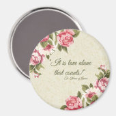 St. Therese "Love Alone that Counts" met Roze Ros Magneet (Voorkant / Achterkant)