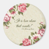 St. Therese "Love Alone that Counts" met Roze Ros Magneet (Voorkant)