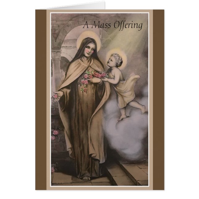 St. Therese Mass Memorial Offering Card (Voorkant)