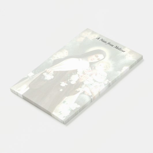 St. Therese met Rozen, Crucifix & Angels Post-it® Notes (Schuin)