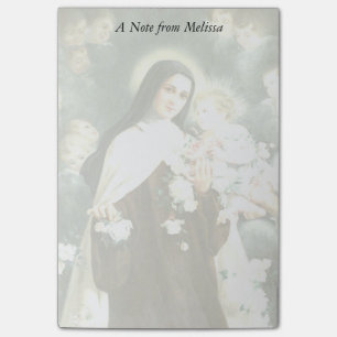 St. Therese met Rozen, Crucifix & Angels Post-it® Notes
