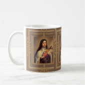St. Therese met Rozen & Crucifix Koffiemok (Links)