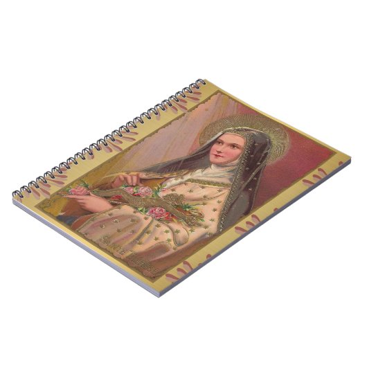 St. Therese met Rozen & Crucifix Notitieboek (Linkerzijde)