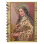 St. Therese met Rozen & Crucifix Notitieboek (Voorkant)