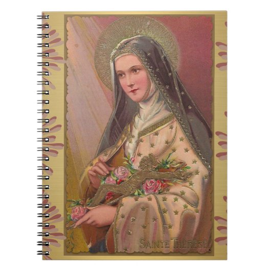 St. Therese met Rozen & Crucifix Notitieboek (Voorkant)