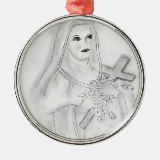 st-therese metalen ornament (Voorkant)
