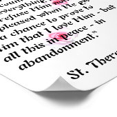 St. Therese "Mijn regisseur Jezus..." poster (Hoek)