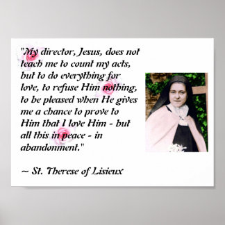 St. Therese "Mijn regisseur Jezus..." poster