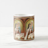 St. Therese Moeder Mary Baby Jesus Manger Rozen Koffiemok (Center)