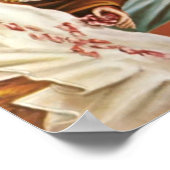 St. Therese Moeder Mary Baby Jesus Manger Rozen Poster (Hoek)