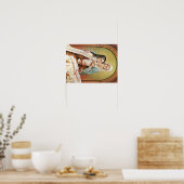 St. Therese Moeder Mary Baby Jesus Manger Rozen Poster (Keuken)