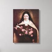 St Therese of Lisieux Devotional Afbeelding. Canvas Afdruk (Voorkant)