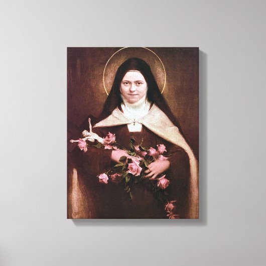 St Therese of Lisieux Devotional Afbeelding. Canvas Afdruk (Voorkant)