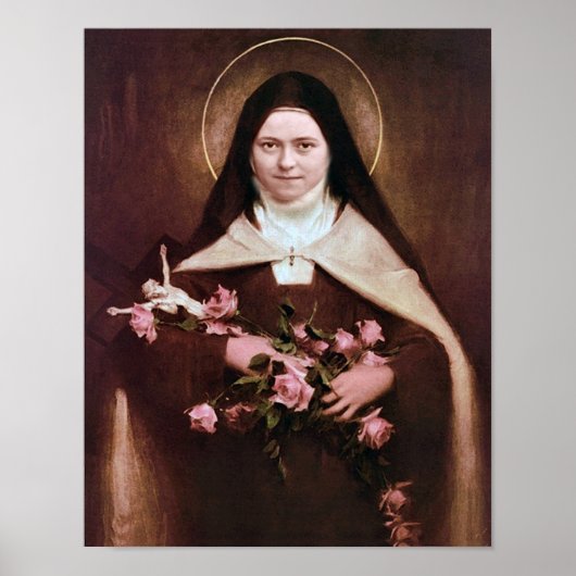 St Therese of Lisieux Devotional Afbeelding. Poster (Voorkant)